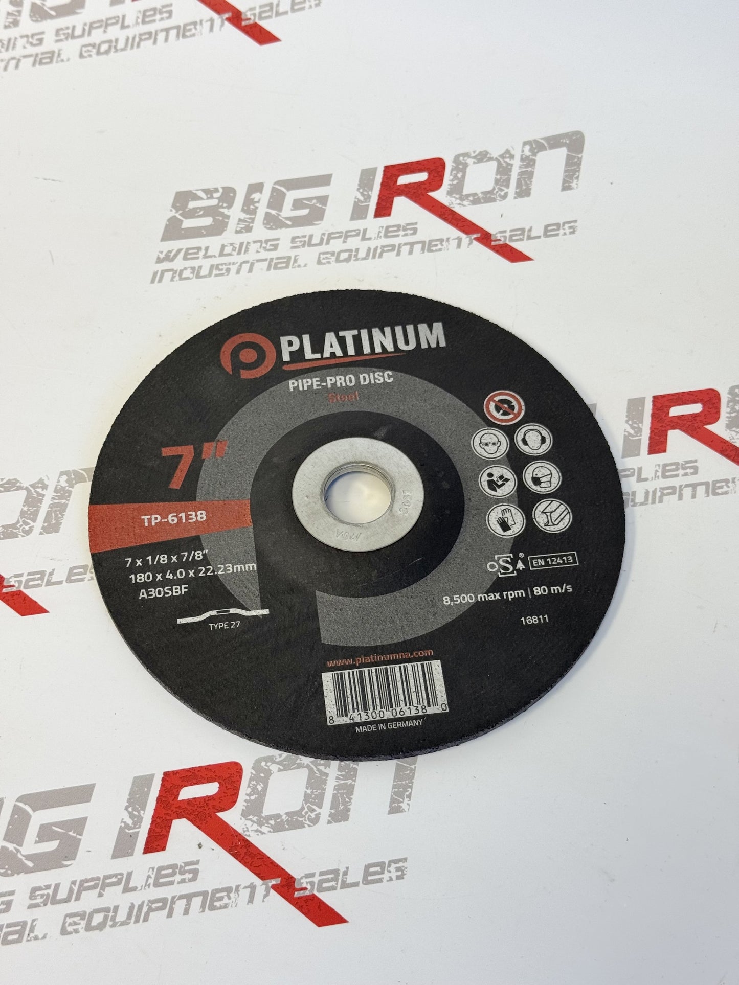 Pipe Pro Disc -1/8”-Type 27 - Steel - A30SBF