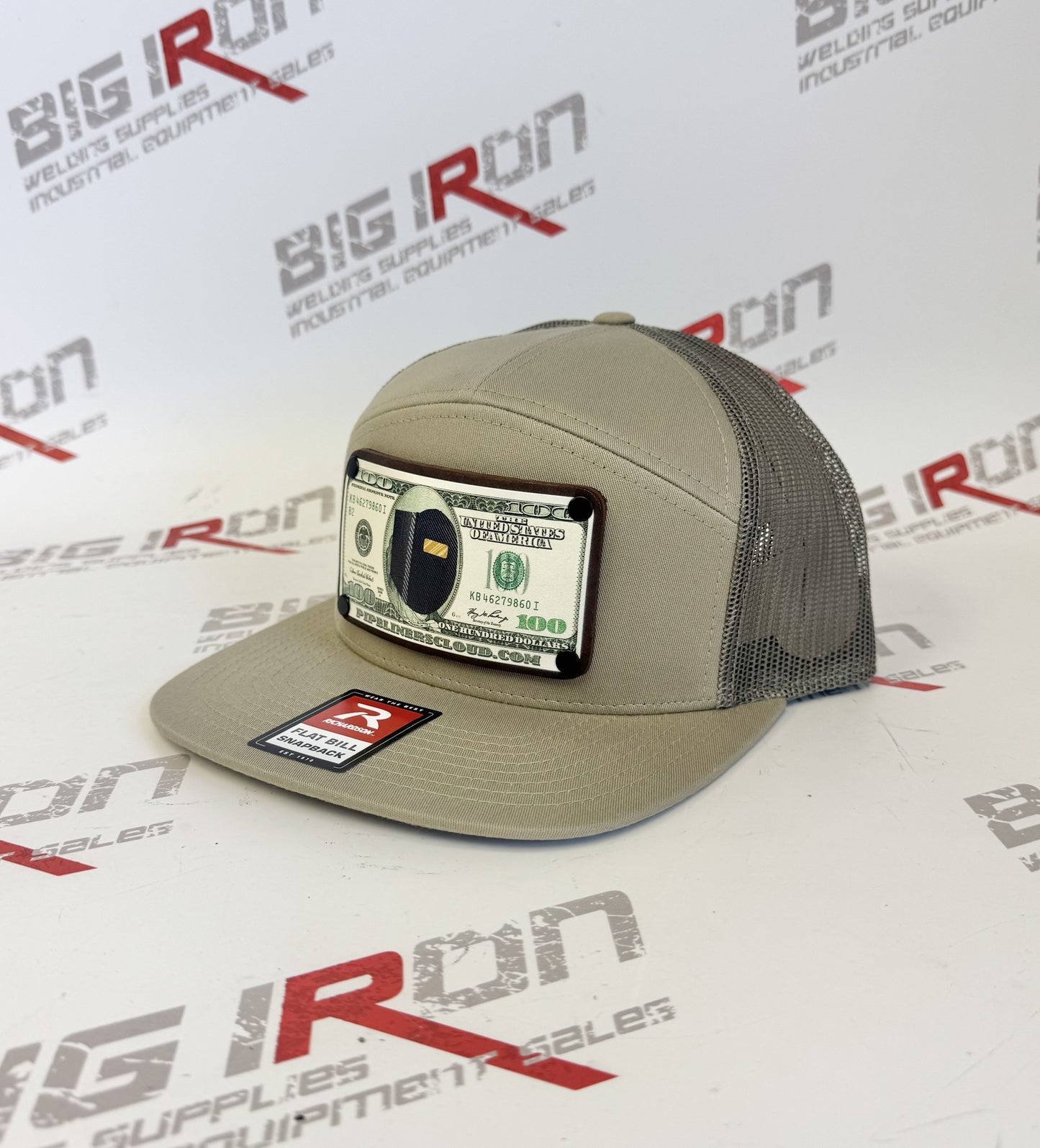 Leather Patch Baseball Caps - KHAKI