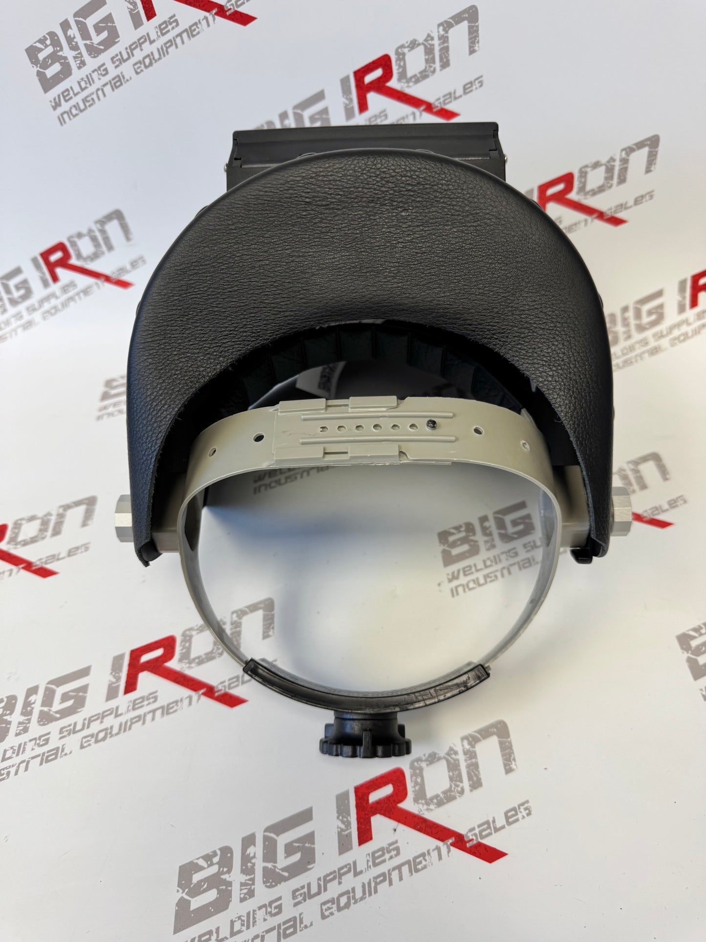 Carbon Fiber Leather Welding Hood Chopped Top Flip Up/Black