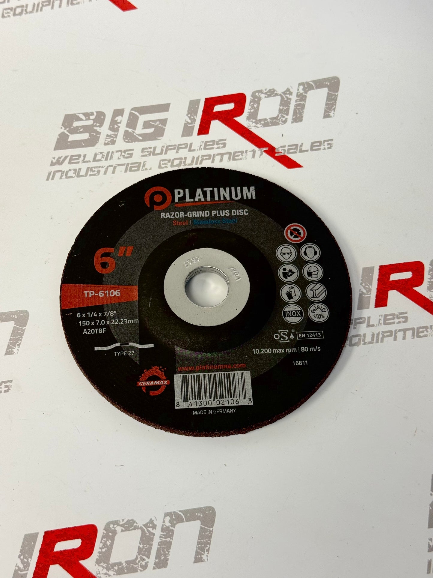 Razor Grind Plus Disc - 1/2" - Ceramax - Type 27 - Steel/SS - A20TBF