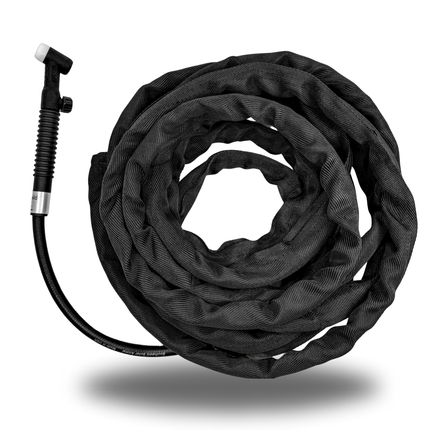 BRAIDED BLACK NYLON CABLE COVER--ZIPPER