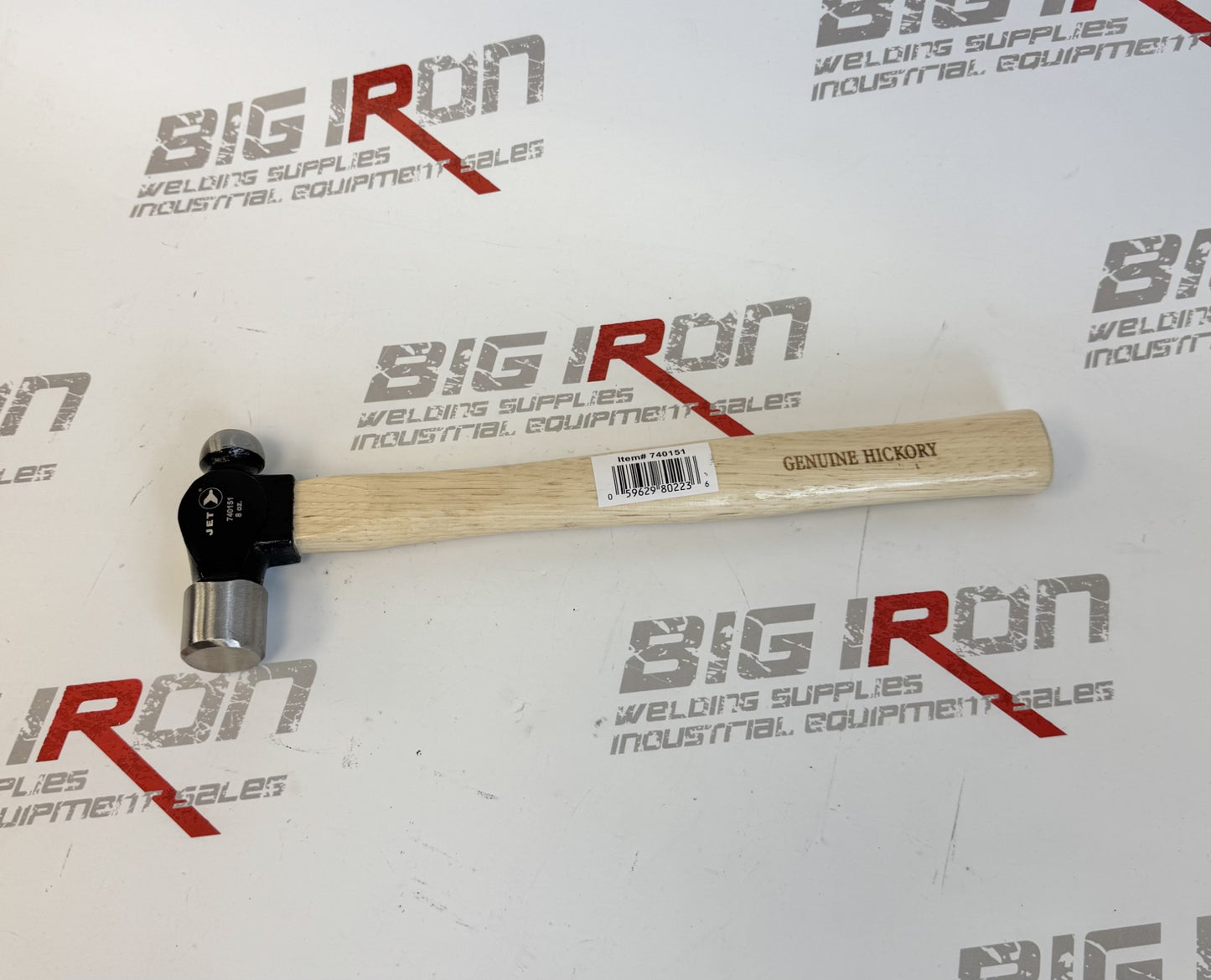 Heavy-Duty Ball Pein Hammer, 8 oz. Head Weight, Plain Face, Wood Handle