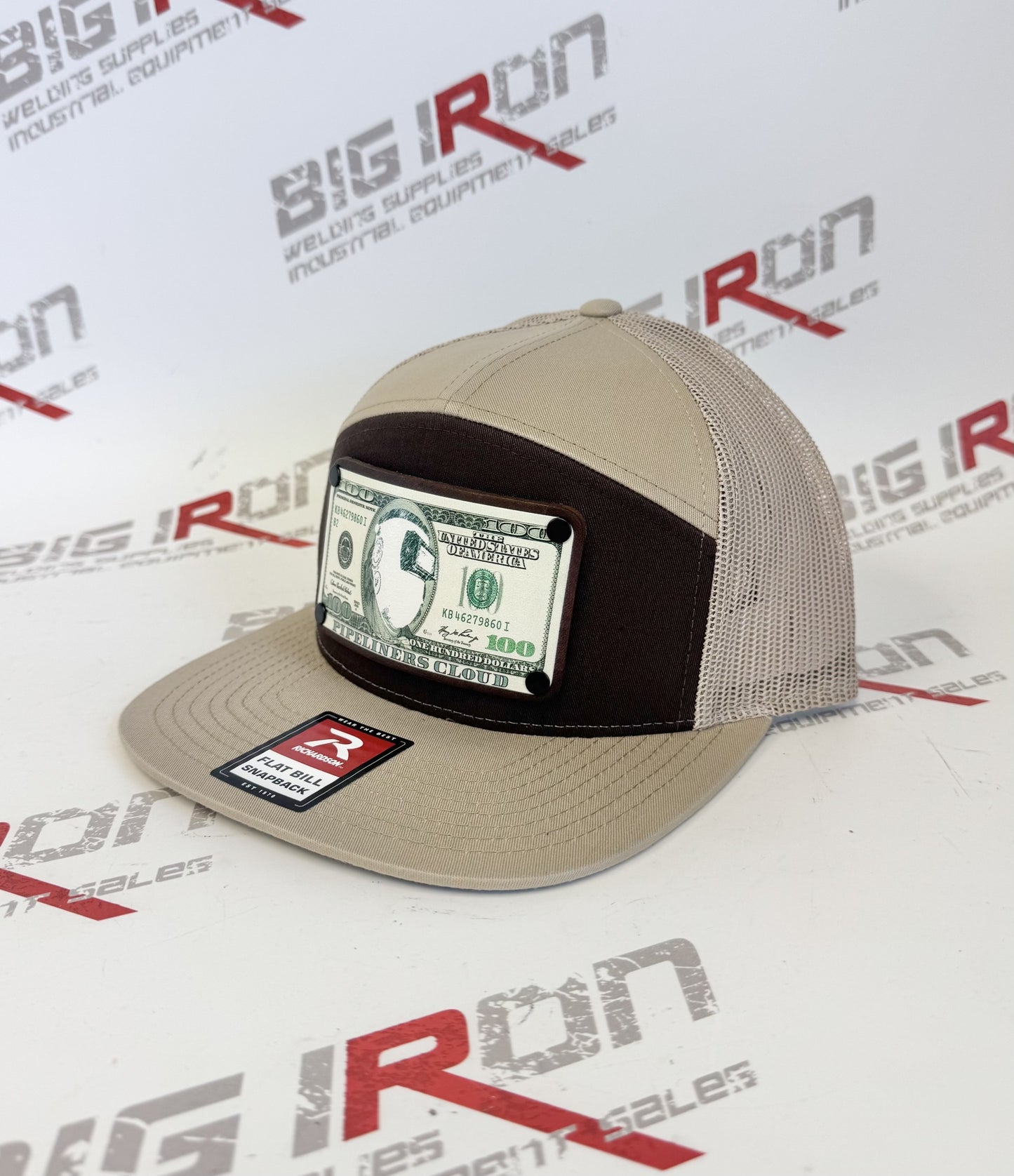 Leather Patch Baseball Cap - KHAKI/BROWN