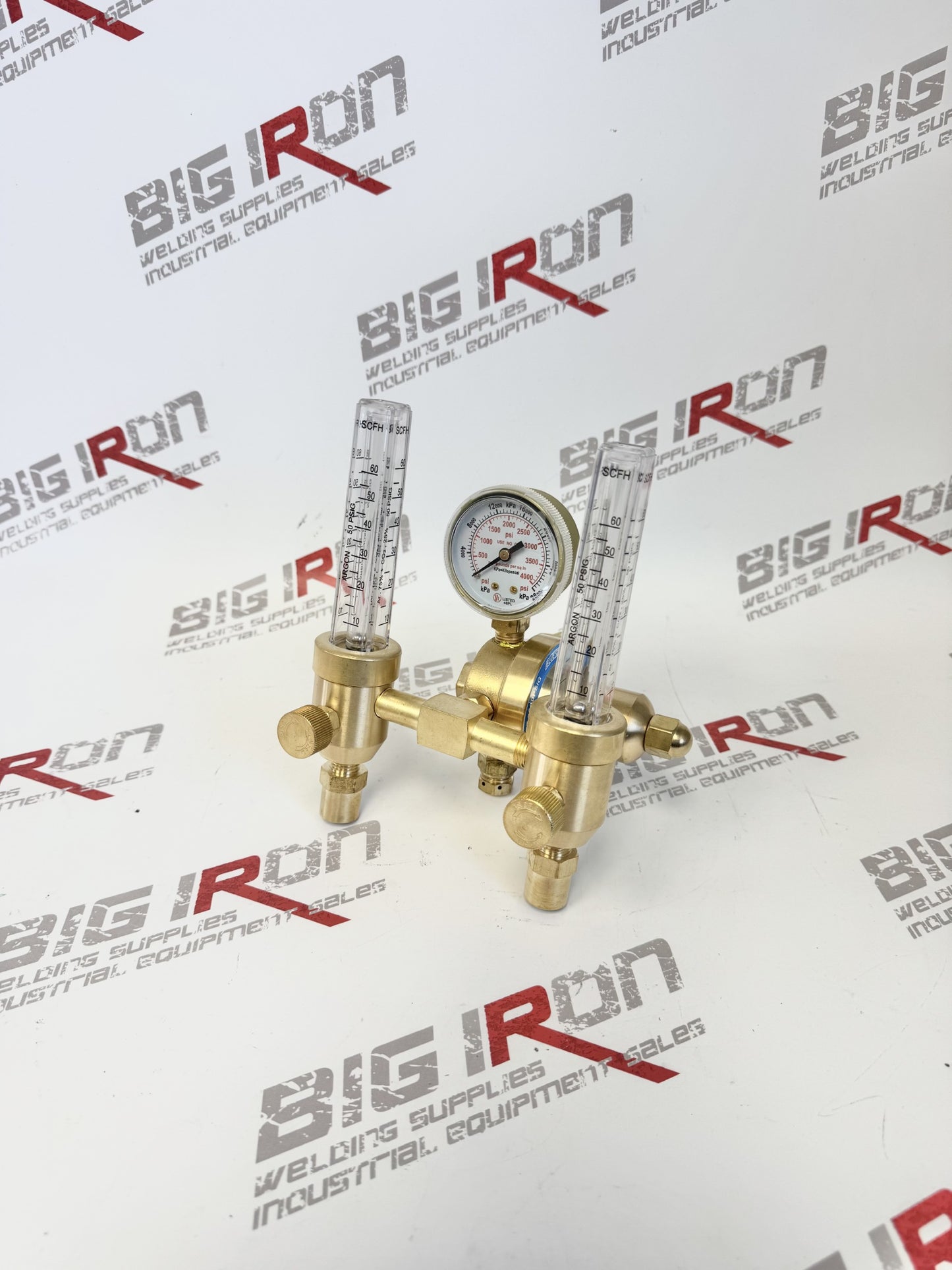 ARGON DUAL FLOWMETER REGULATOR - 60 SCFH MEDIUM DUTY