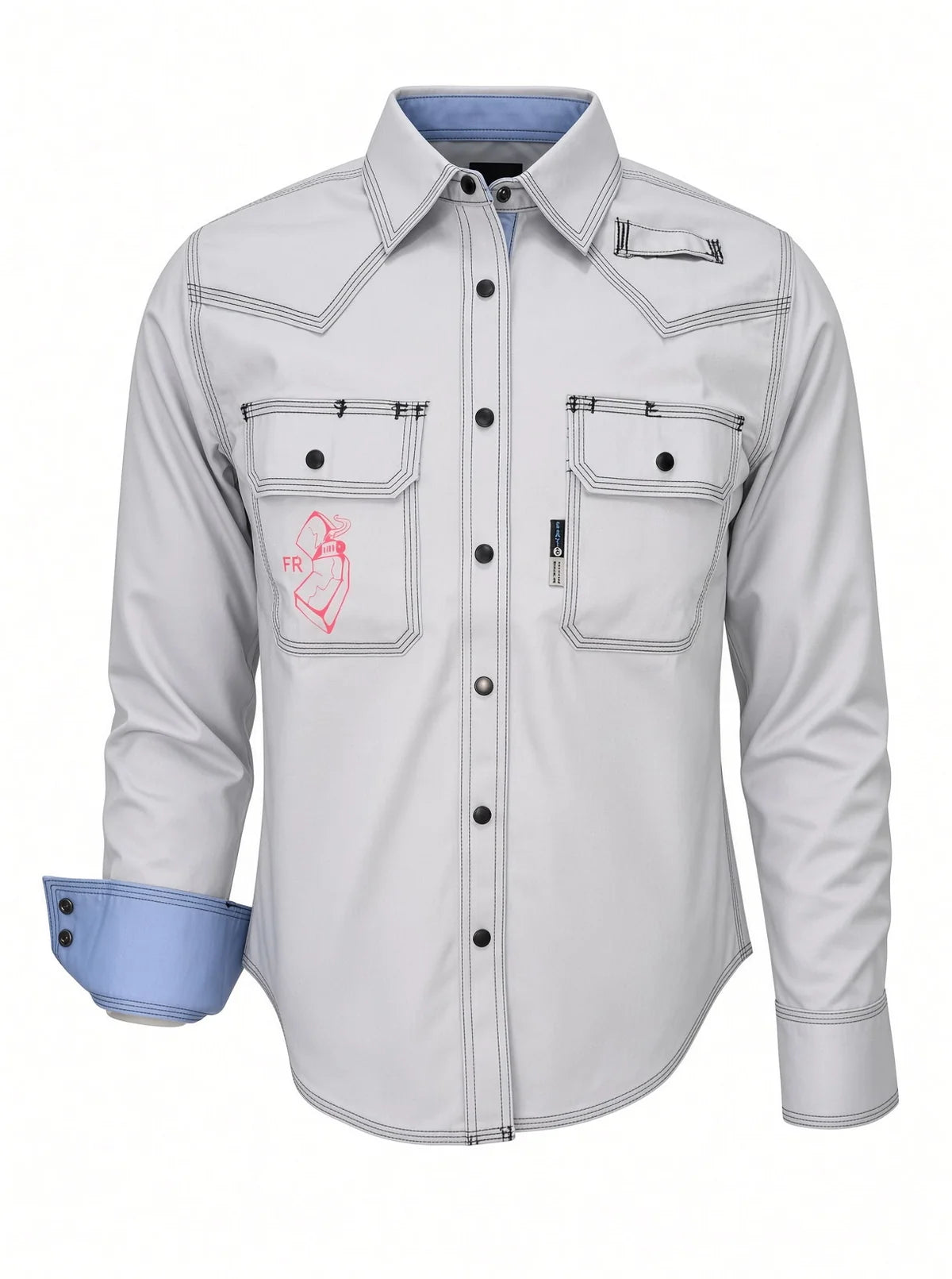 Women's FR Western Style Button-up shirt - Gray