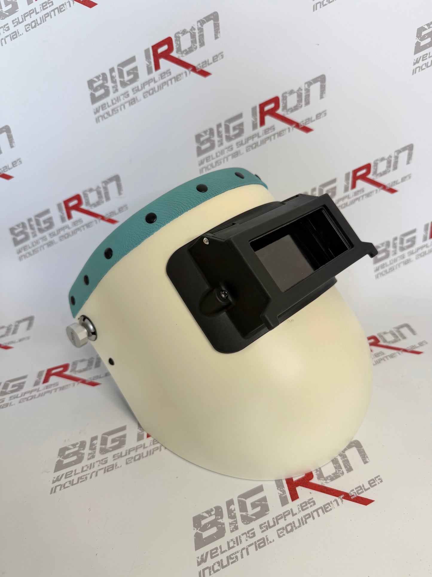 Finer PipelinerLeather Welding Hood Chopped Top/Teal