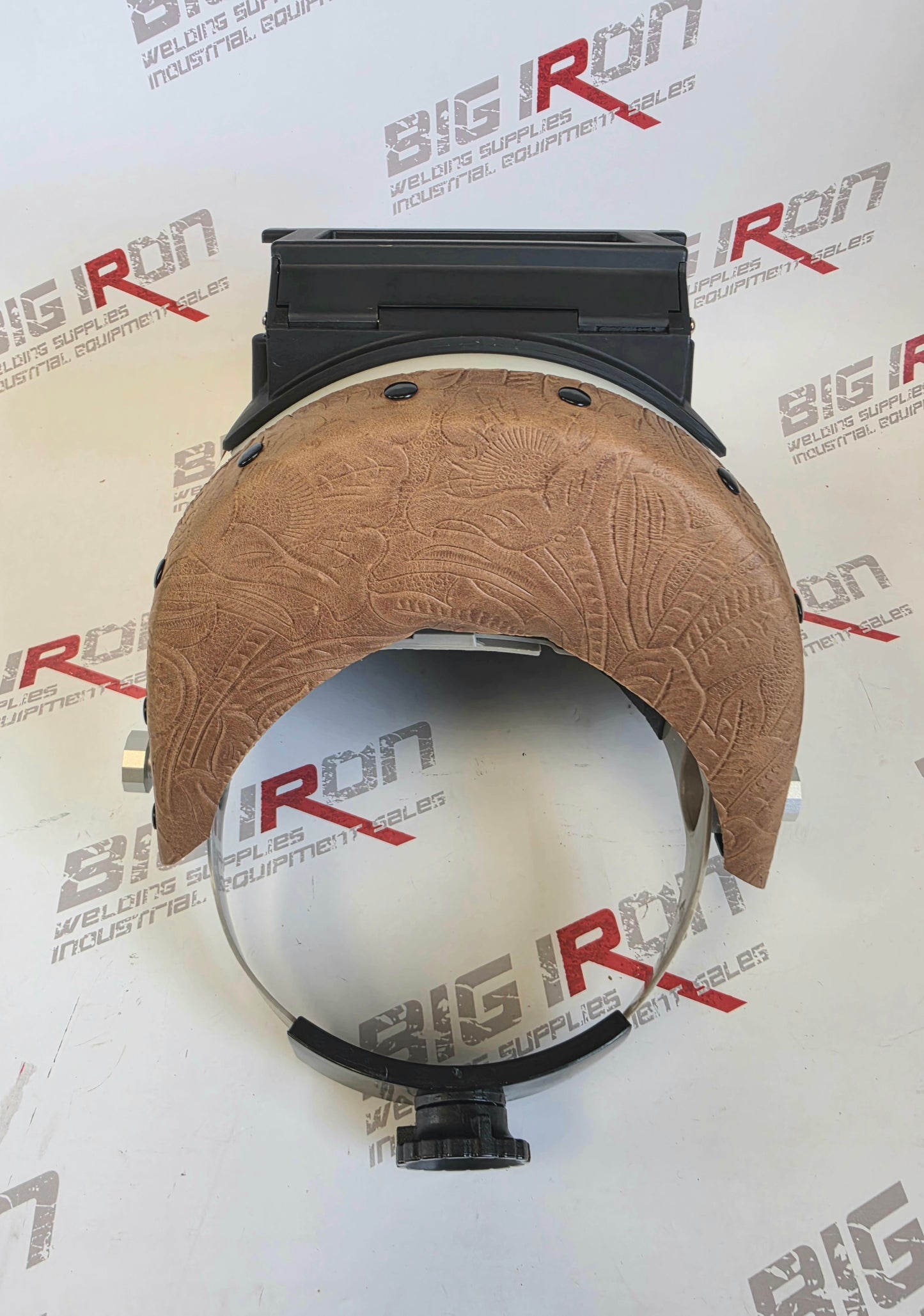 Finer Pipeliner Leather welding Hood - Chopped Top & Bottom- Flip/Brown