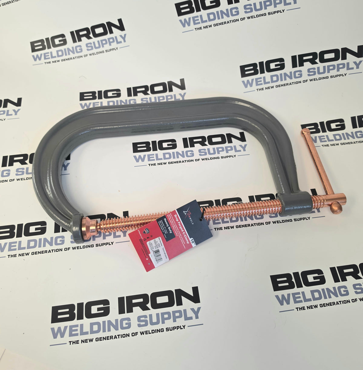 XTRweld 10in Clamp, C, 8100 PSI, Steel, Gray