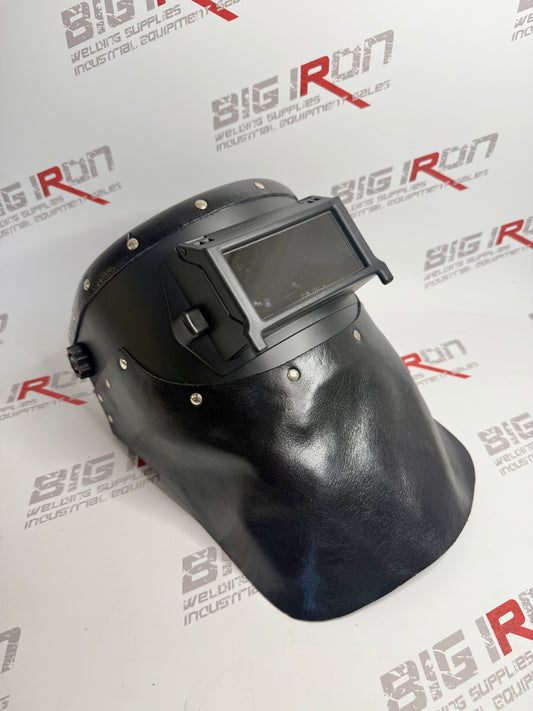 Outlaw Leather Black Leather Welding Hood