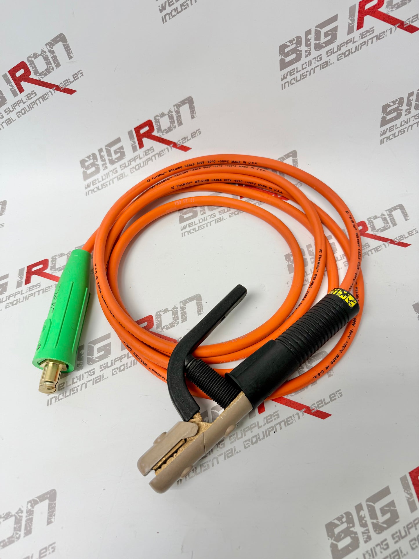250 Amp Tweco Style Pre Made 12’ #2 Flex Cable (Green LC-40)