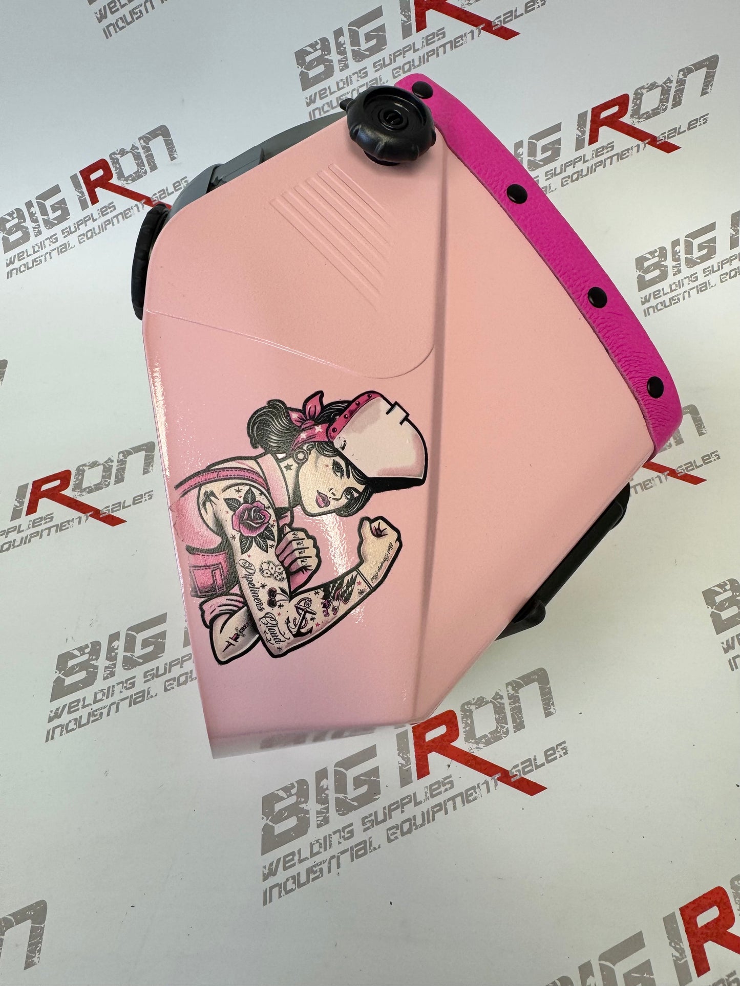 Jolly Rancher Square Futura Welding Hoods-Strawberry Woman