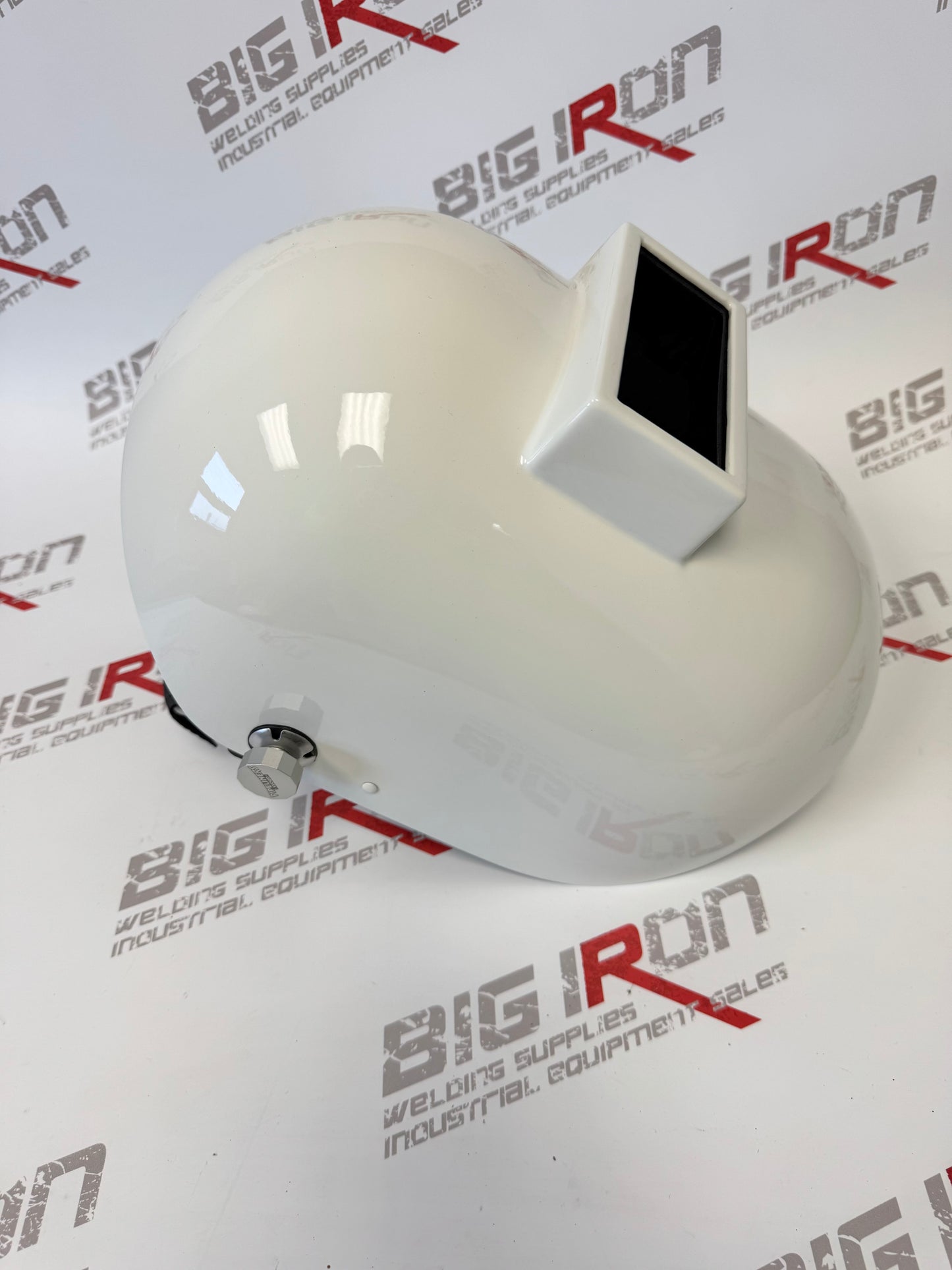 White Original Carbon Fiber Welding Hood Fixed