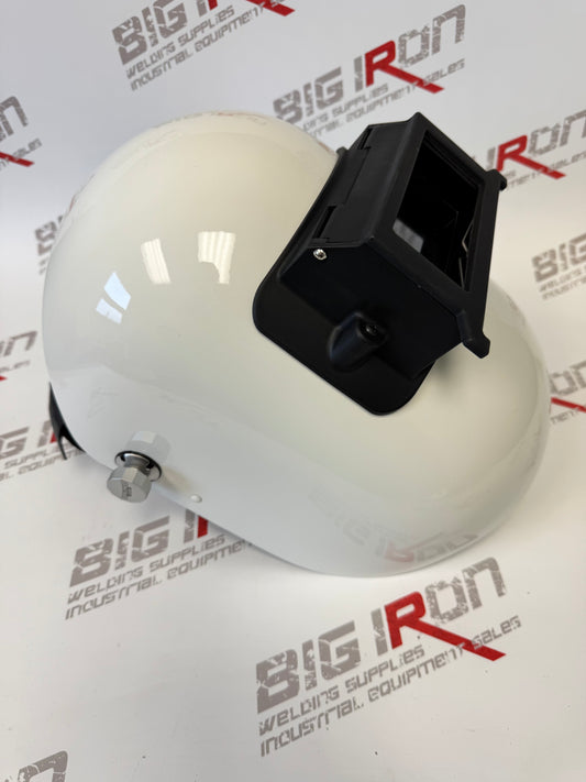 White Original Carbon Fiber Welding Hood Flip Up