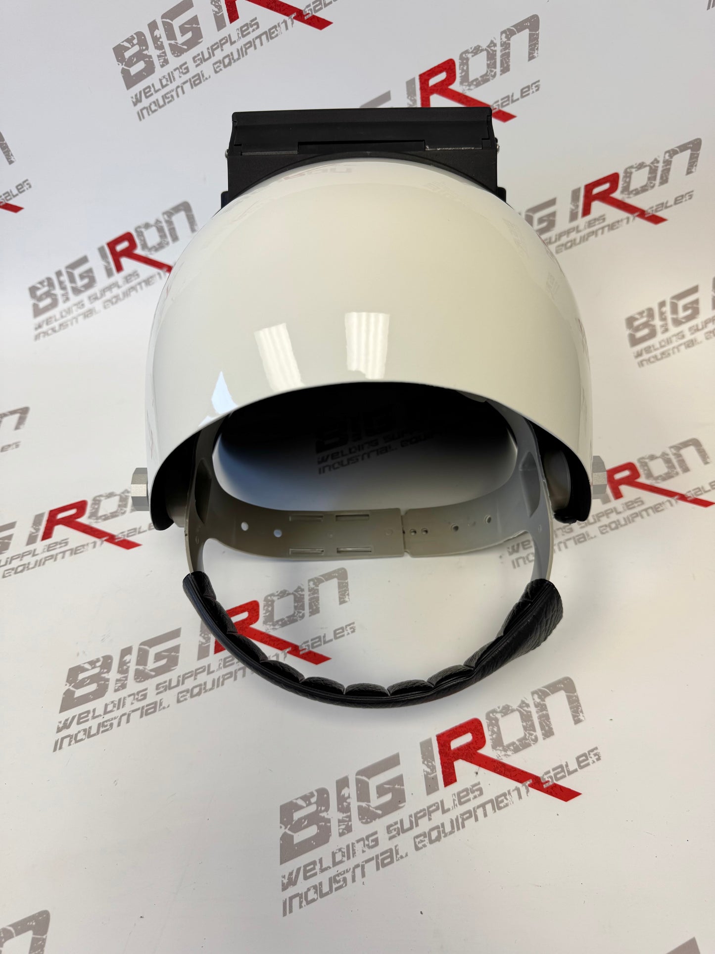 White Original Carbon Fiber Welding Hood Flip Up