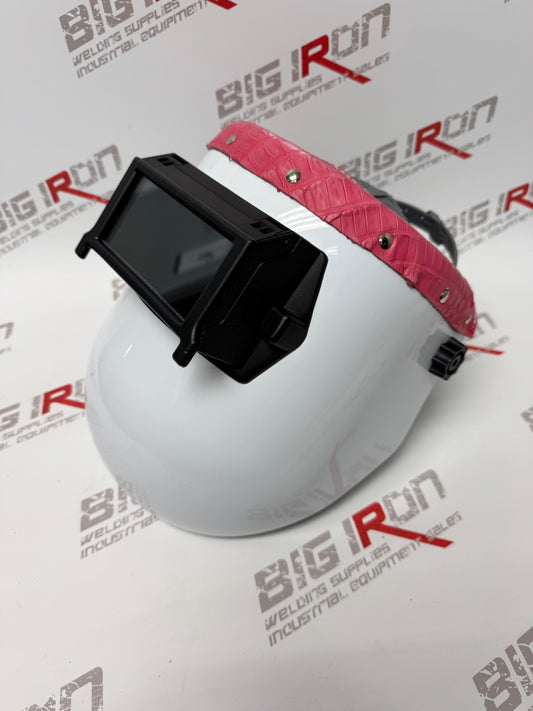 OUTLAW LEATHER- Outlaw Hood W/Hot Pink Leather