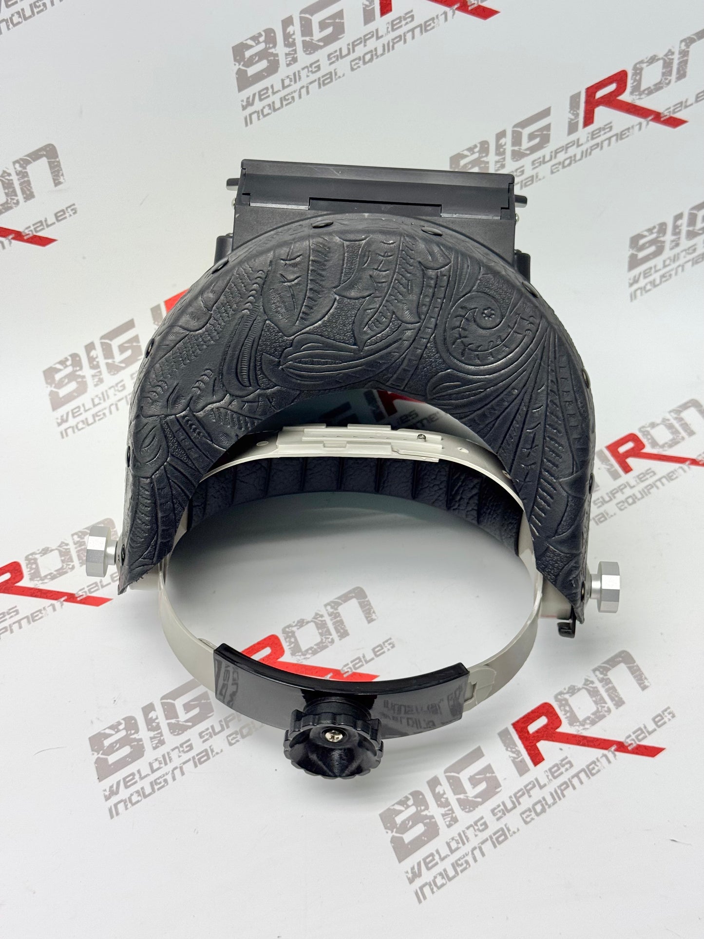 Finer Pipeliner Leather Welding Hood Chopped Top Flip Up/Black Floral