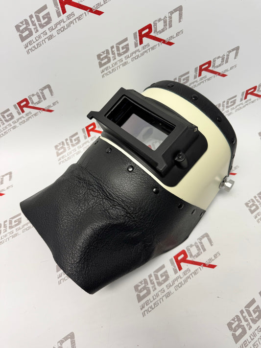 Finer Pipeliner Leather welding Hood - Chopped Top & Bottom- Flip/Black