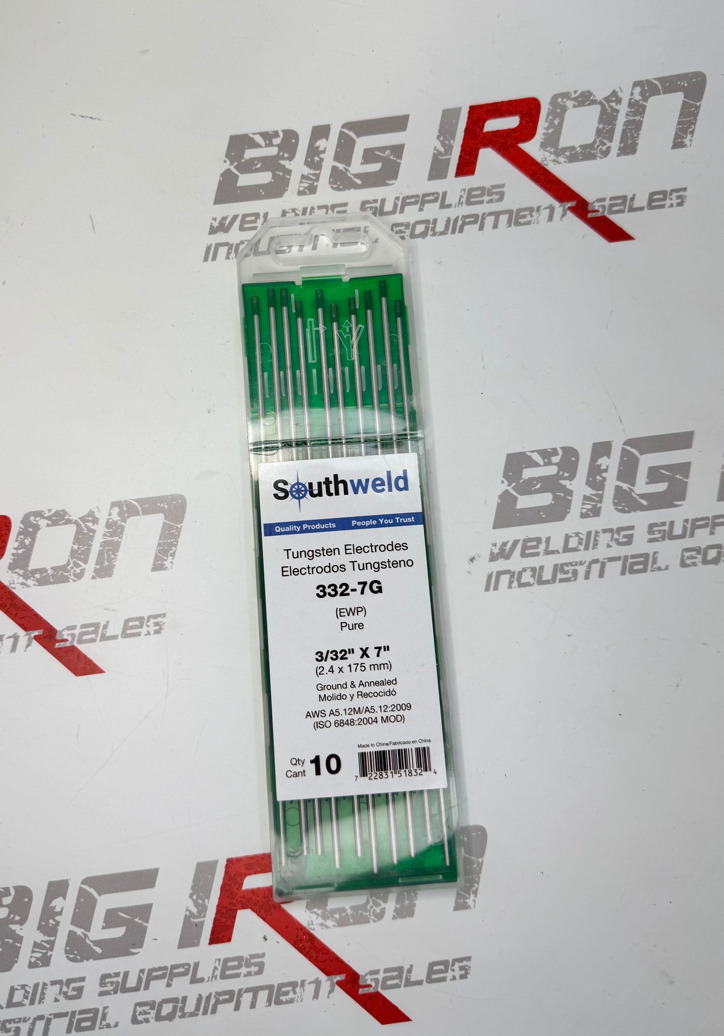 Southweld Pure ground Tungsten 10 Pkg - Green