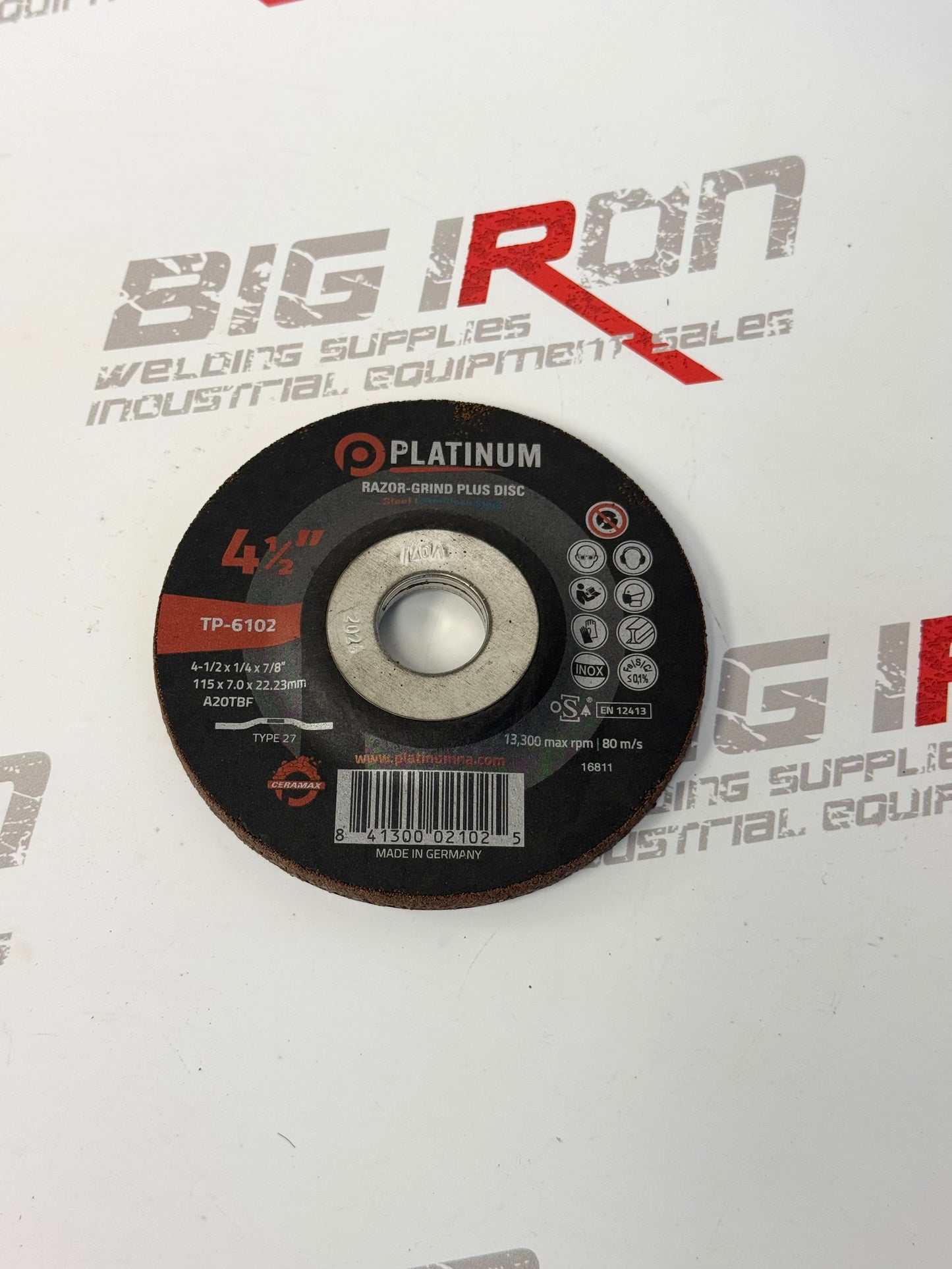 Razor Grind Plus Disc - 1/2" - Ceramax - Type 27 - Steel/SS - A20TBF