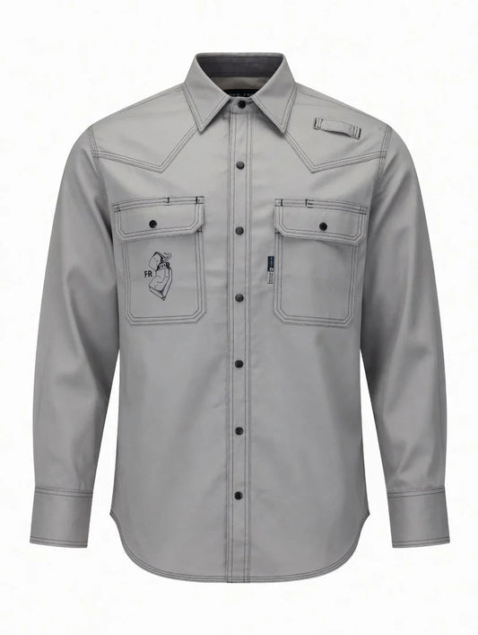 FR Western Style Button-up shirt - Gray