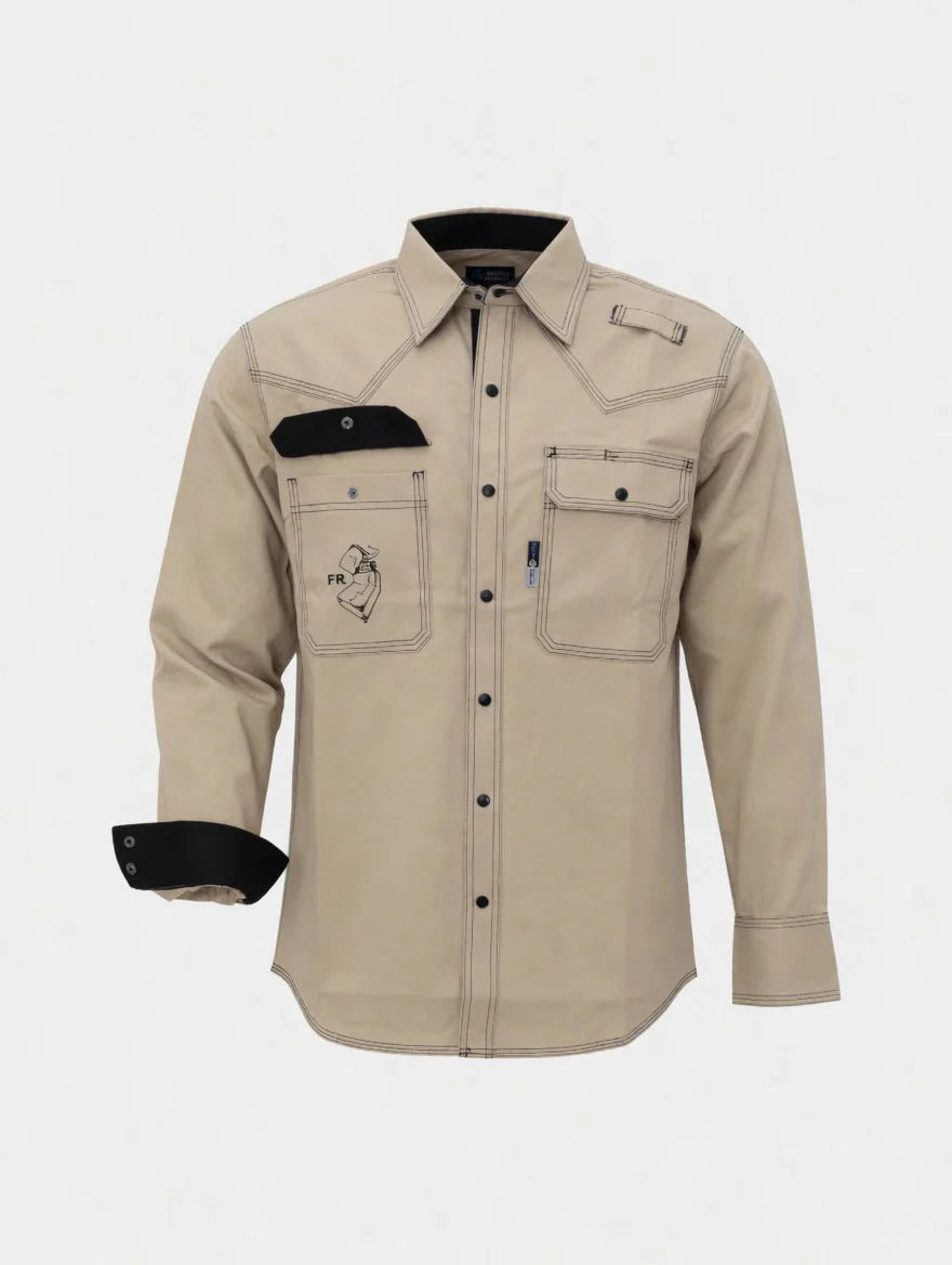 FR Western Style Button-up shirt - Khaki