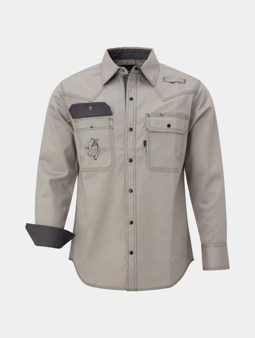 FR Western Style Button-up shirt - Gray