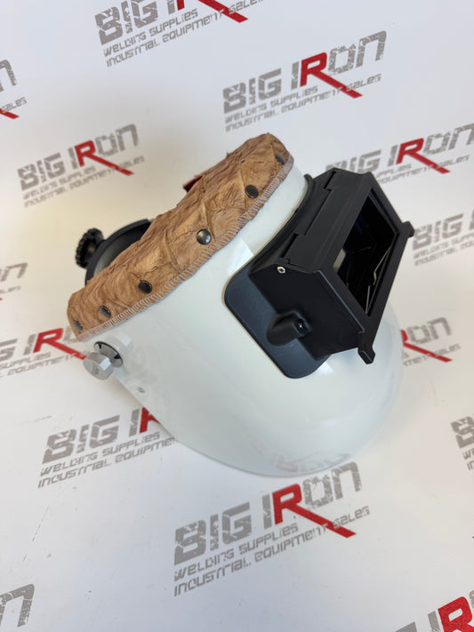 Finer Pipeliner Leather Welding Hood Chopped Top Flip Up/Pirarucu/Fish