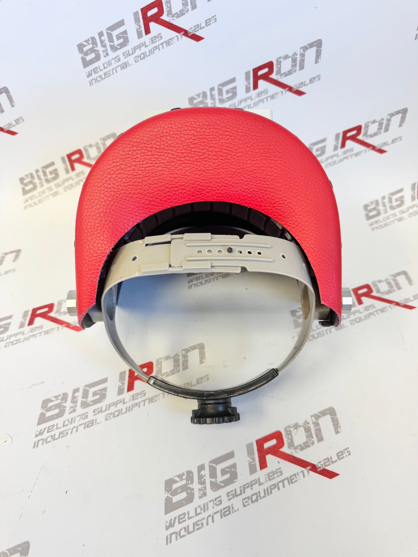Finer Pipeliner Leather Welding Hood Chopped Top Fixed/Red