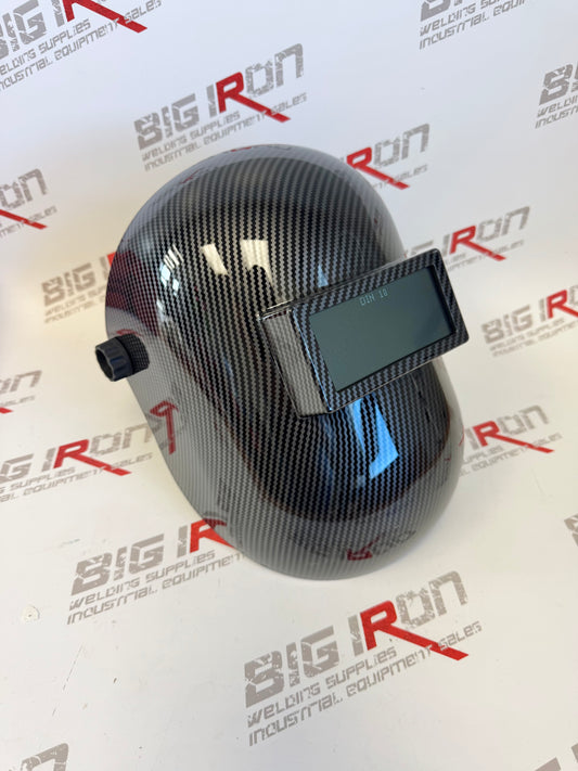 Armour Guard Sugar Scoop- Carbon Fiber Pattern Pipeliner Fiberglass Helmet - Fixed