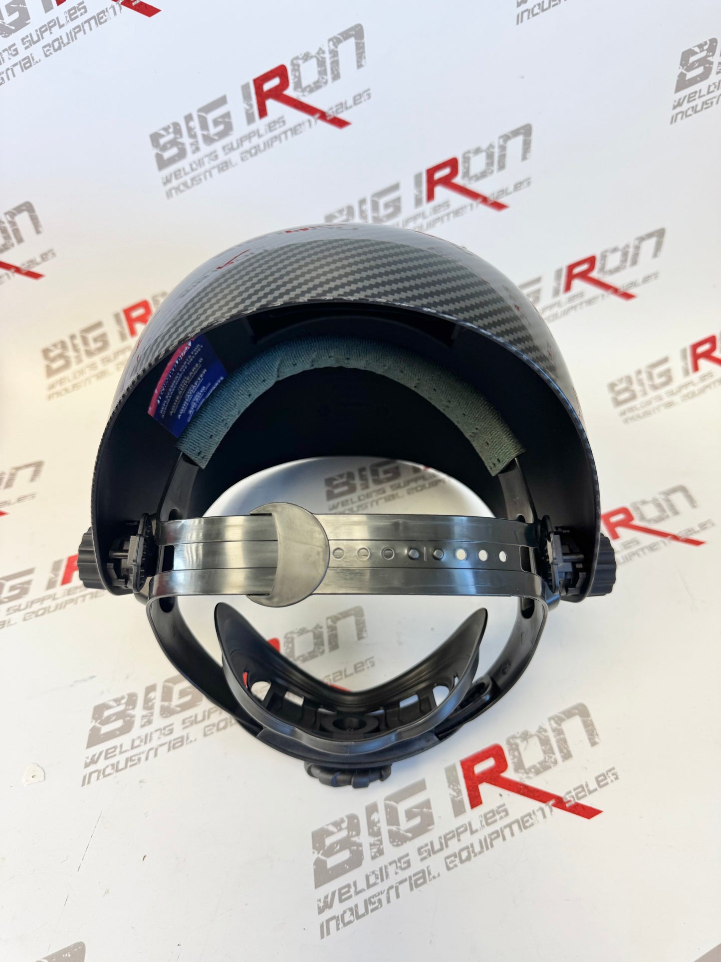 Armour Guard Sugar Scoop- Carbon Fiber Pattern Pipeliner Fiberglass Helmet - Fixed