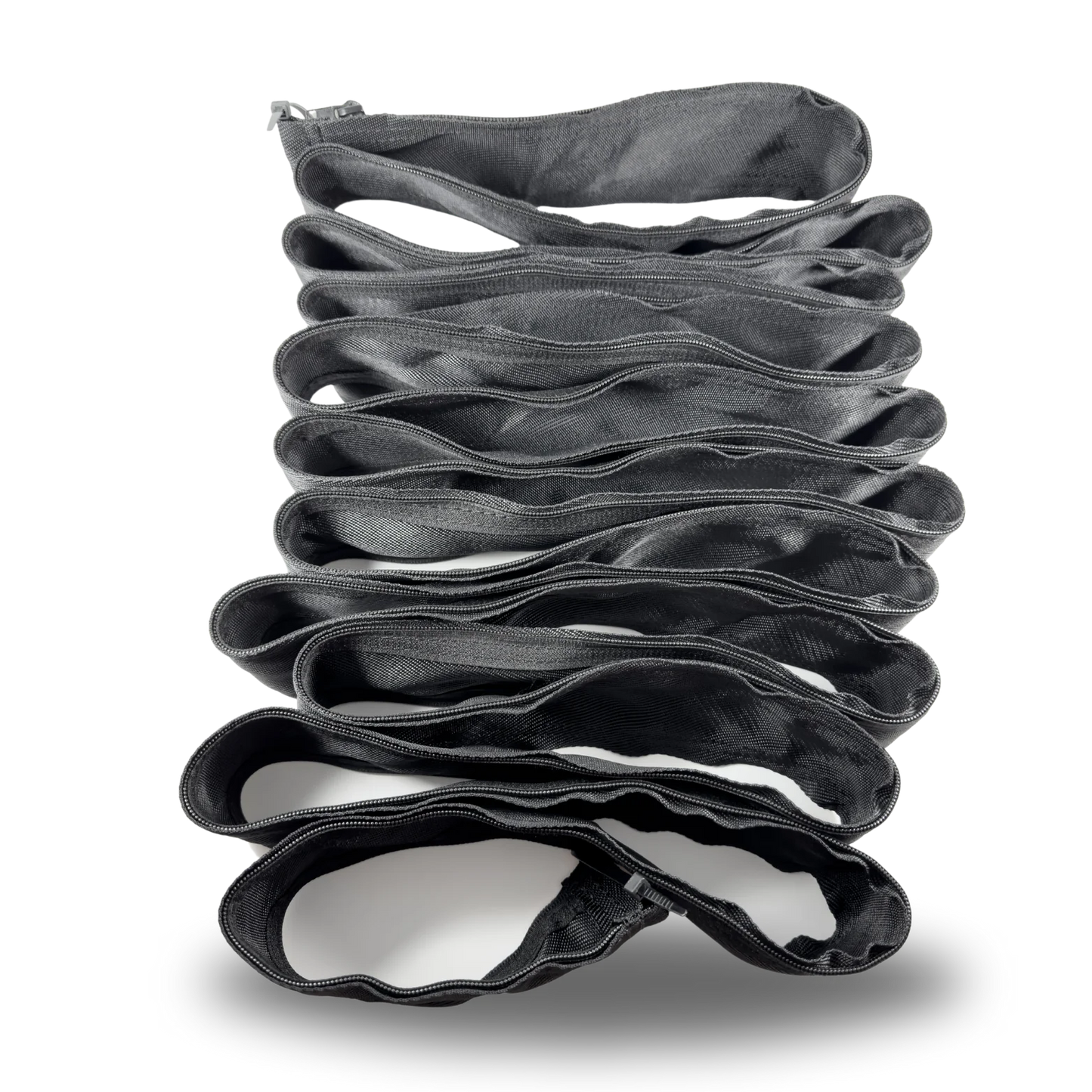 BRAIDED BLACK NYLON CABLE COVER--ZIPPER