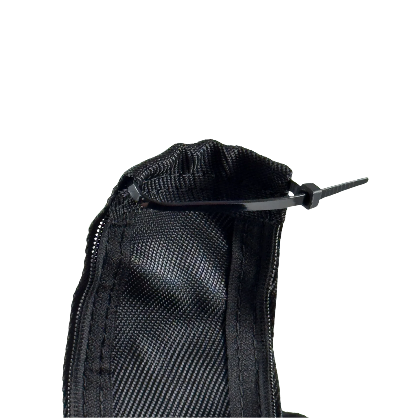 BRAIDED BLACK NYLON CABLE COVER--ZIPPER