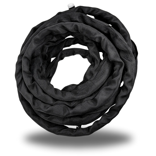 BRAIDED BLACK NYLON CABLE COVER--ZIPPER