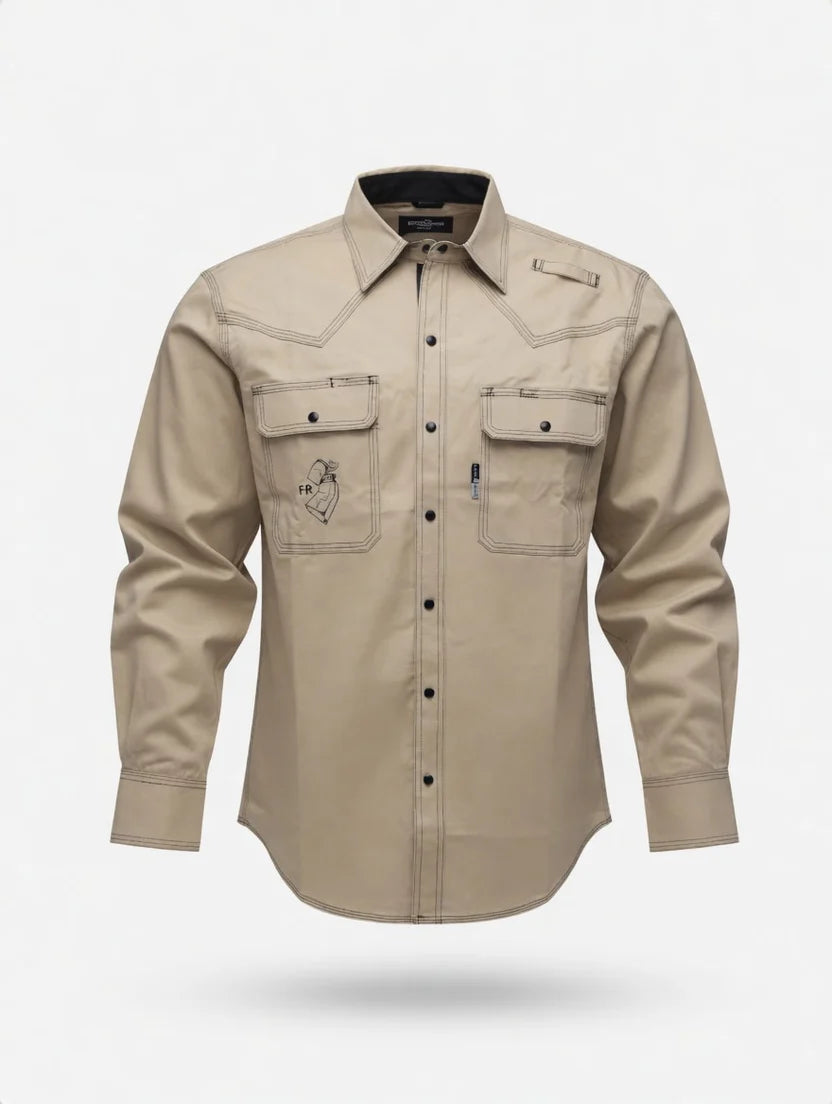 FR Western Style Button-up shirt - Khaki