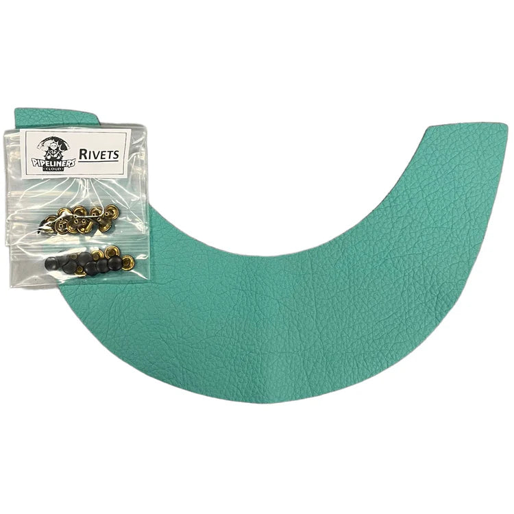 Top Leather Bib Replacement - With Rivets - Teal