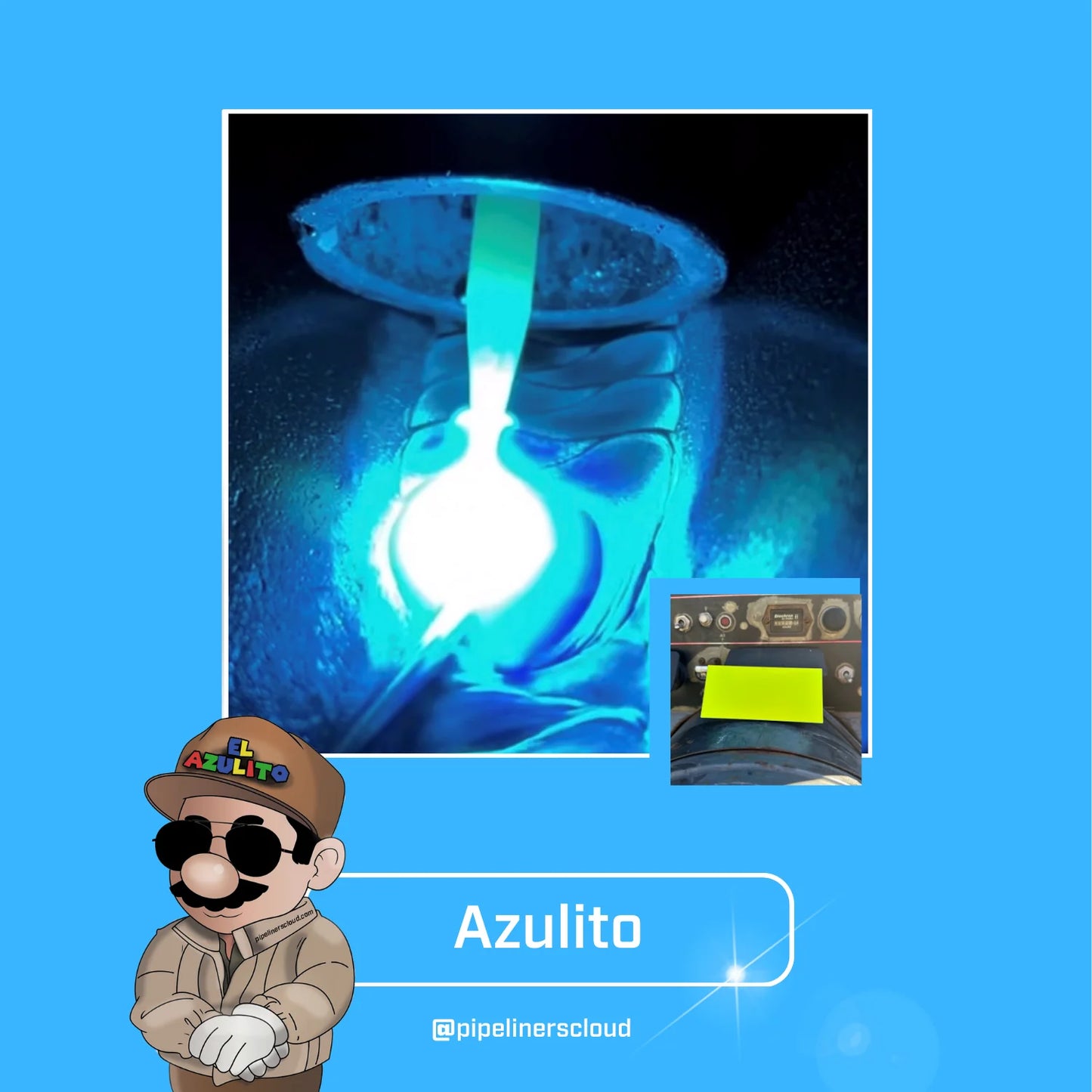 Pipeliners Cloud Fixed Blue Shade Welding Lens "El Azultio"Weld