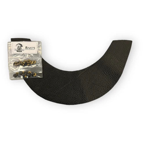 Top Leather Bib Replacement - With Rivets - Black
