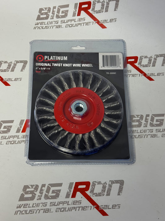 Original Twist Knot Wire Wheel-Mild Steel- 6" X 5/8" -11 - 12250 RPM