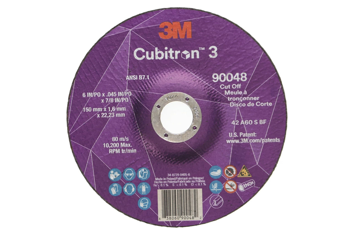 3M Cubitron™ 3 Cut-Off Wheel, 6 in