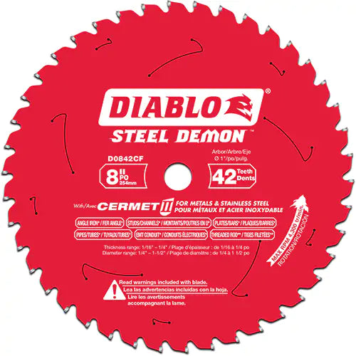 Diablo  Steel Demon™ Cermet II Circular Saw Blade, 8", 42 Teeth, Metal Use