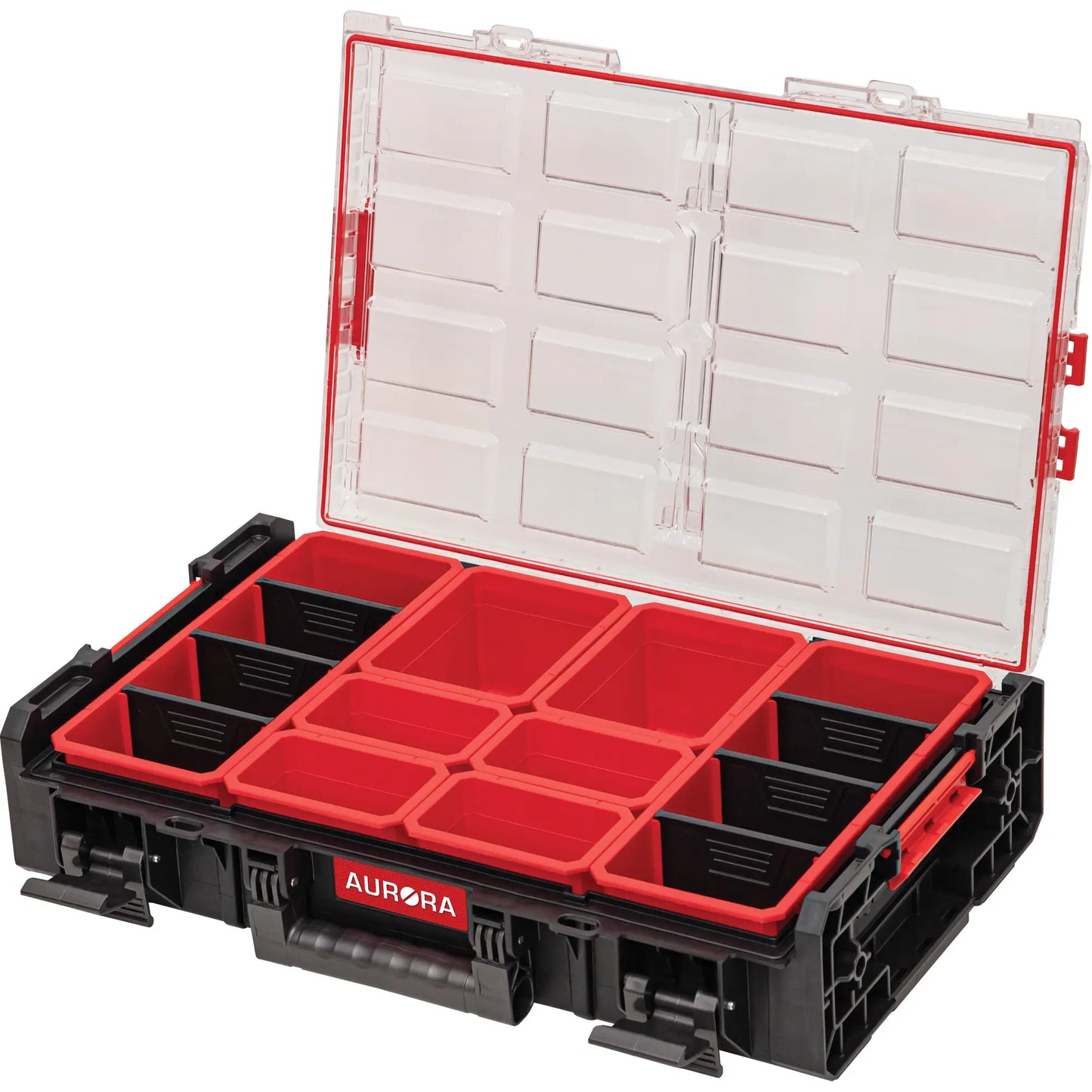 Aurora Tools  Arx™ X-Large Organizer with Short Bins, 23" x 15-1/5" x 5", Black